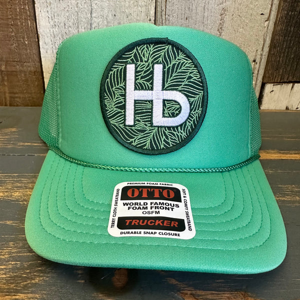 Hermosa Beach HERMOSA HILLS High Crown Trucker Hat - Cactus Green
