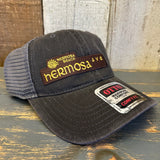 Hermosa Beach HERMOSA AVE 6 Panel Low Profile Trucker Hat - Black/Charcoal