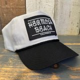 Hermosa Beach ROPER 5-Panel Polyester Golf, 2-Tone - Grey/Black Braid