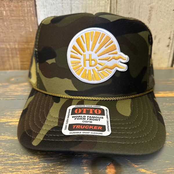 Hermosa Beach CLASSIC LOGO Trucker Hat - Full Camo