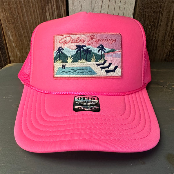 PALM SPRINGS, CALIFORNIA Trucker Hat - Neon Pink