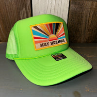 Hermosa Beach MUY HERMOSA Trucker Hat - Neon Green