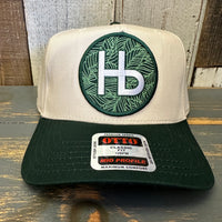Hermosa Beach HERMOSA HILLS Mid Profile Baseball Cap - Dark Green/Natural