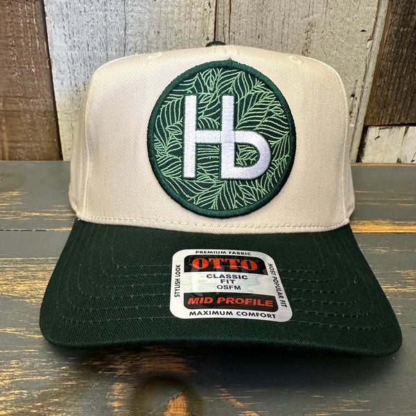 Hermosa Beach HERMOSA HILLS Mid Profile Baseball Cap - Dark Green/Natural