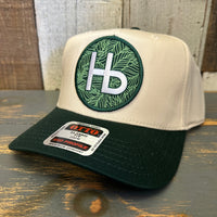 Hermosa Beach HERMOSA HILLS Mid Profile Baseball Cap - Dark Green/Natural
