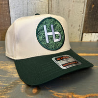 Hermosa Beach HERMOSA HILLS Mid Profile Baseball Cap - Dark Green/Natural