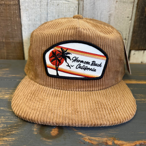 Hermosa Beach RETRO SUNSET Vintage Corduroy Hat - Khaki Brown