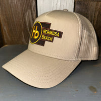 Hermosa Beach THE NEW STYLE - 5 Panel Mid Profile Mesh Back Trucker Hat - Khaki