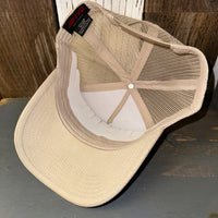 Hermosa Beach THE NEW STYLE - 5 Panel Mid Profile Mesh Back Trucker Hat - Khaki