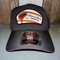 Hermosa Beach RETRO SUNSET - 6 Panel Low Profile Baseball Cap - Black