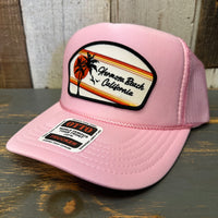 Hermosa Beach RETRO SUNSET High Crown Trucker Hat - Pink