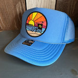 Hermosa Beach OBLIGATORY SUNSET Trucker Hat - Col. Blue