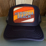 Hermosa Beach GOLF CARTS & YOGA PANTS High Crown Trucker Hat - Navy