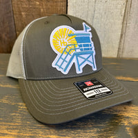 Hermosa Beach LIFEGUARD TOWER Five-Panel Trucker Cap - Beetle Green/Quarry