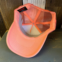 Hermosa Beach MUY HERMOSA High Crown Trucker Hat - Coral