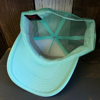 Hermosa Beach RETRO SUNSET High Crown Trucker Hat - Seafoam Green