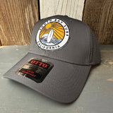 SOUTH BAY SURF CALIFORNIA (Multi Colored Patch) - 6 Panel Low Profile Baseball Cap - Charcoal Grey