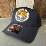 SOUTH BAY SURF CALIFORNIA (Multi Colored Patch) - 6 Panel Low Profile Baseball Cap - Navy