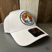 SOUTH BAY SURF CALIFORNIA (Multi Colored Patch) - 6 Panel Low Profile Baseball Cap - White