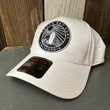 SOUTH BAY SURF CALIFORNIA (Navy Colored Patch) - 6 Panel Low Profile Baseball Cap - White