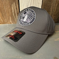 SOUTH BAY SURF CALIFORNIA (Navy Colored Patch) - 6 Panel Low Profile Baseball Cap - Charcoal Grey