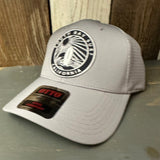 SOUTH BAY SURF CALIFORNIA (Navy Colored Patch) - 6 Panel Low Profile Baseball Cap - Light Grey