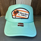 Hermosa Beach RETRO SUNSET High Crown Trucker Hat - Seafoam Green