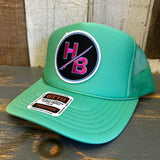 Hermosa Beach SO PITTED! :: HB SURFBOARD Trucker Hat - Cactus Green
