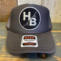 Hermosa Beach SKATEBOARDING WAS NEVER A CRIME High Crown Trucker Hat - Charcoal
