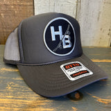 Hermosa Beach SKATEBOARDING WAS NEVER A CRIME High Crown Trucker Hat - Charcoal