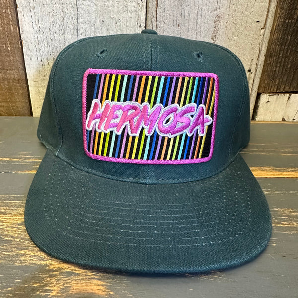Hermosa Beach HERMOSA'84 - 6 Panel Mid Profile Baseball Cap - Dark Green