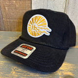 Hermosa Beach CLASSIC LOGO Corduroy Baseball Cap - Black