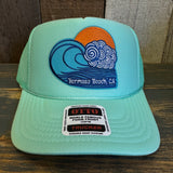 Hermosa Beach TUBULAR High Crown Trucker Hat - Seafoam Green