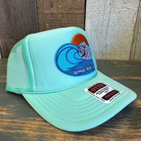 Hermosa Beach TUBULAR High Crown Trucker Hat - Seafoam Green