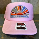 Hermosa Beach MUY HERMOSA High Crown Trucker Hat - Pink