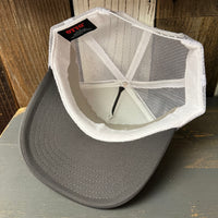 Hermosa Beach PIER AVE Trucker Hat - Charcoal Grey/White