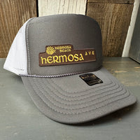 Hermosa Beach HERMOSA AVE Trucker Hat - Charcoal Grey/White