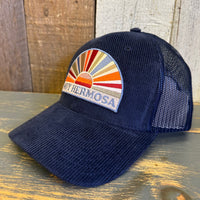 Hermosa Beach MUY HERMOSA 6 Panel Corduroy Trucker Hat - Navy