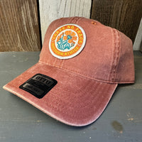 LEAVE NO TRACE :: OUTDOOR ETHICS - 6 Panel Low Profile Style Dad Hat with Velcro Closure - Texas Orange