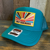 Hermosa Beach MUY HERMOSA High Crown Trucker Hat - Jade Green