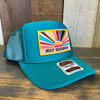 Hermosa Beach MUY HERMOSA High Crown Trucker Hat - Jade Green