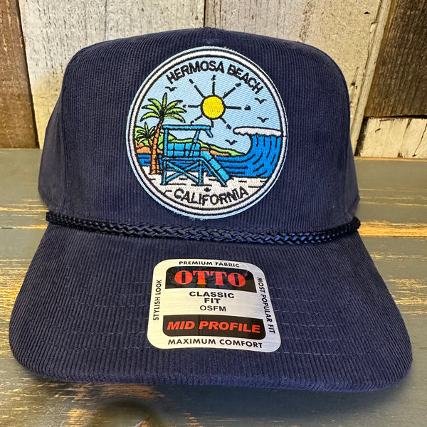 Hermosa Beach SHOREFRONT Corduroy Baseball Cap - Navy Blue