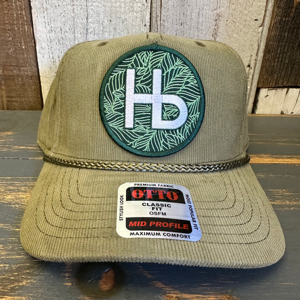Hermosa Beach HERMOSA HILLS Corduroy Baseball Cap - Olive Green
