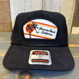 Hermosa Beach RETRO SUNSET Corduroy Baseball Cap - Black