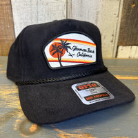 Hermosa Beach RETRO SUNSET Corduroy Baseball Cap - Black