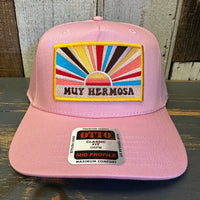 Hermosa Beach MUY HERMOSA 5 Panel Mid Profile Baseball Cap - Pink