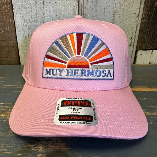 Hermosa Beach MUY HERMOSA 5 Panel Mid Profile Baseball Cap - Pink