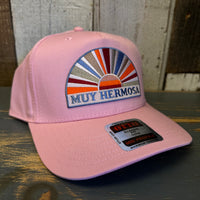 Hermosa Beach MUY HERMOSA 5 Panel Mid Profile Baseball Cap - Pink