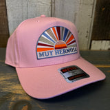 Hermosa Beach MUY HERMOSA 5 Panel Mid Profile Baseball Cap - Pink