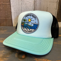 Hermosa Beach SHOREFRONT Trucker Cap - Light Mint/Dark Mint/Black
